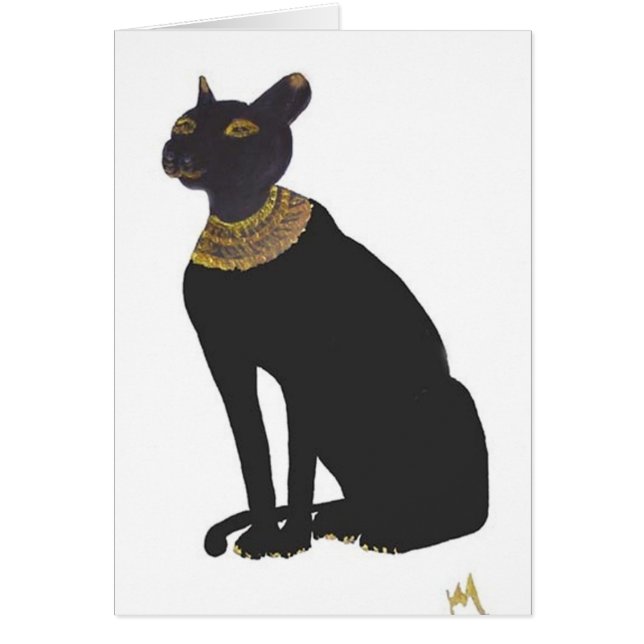 Cartão Deusa da fibra de amor egípcia (Frente)