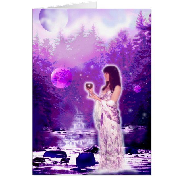 Cartão Deusa da lua (Frente)