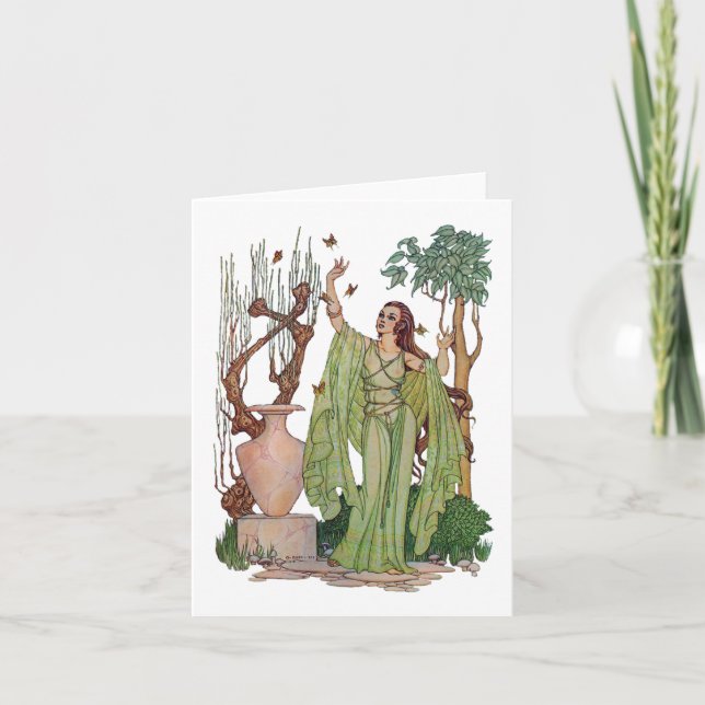 Cartão Deusa de Primavera Notecard (Frente)