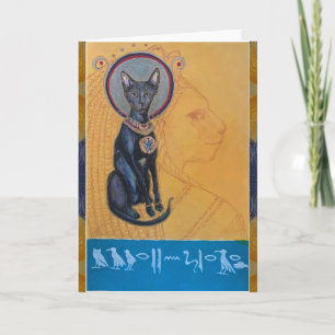 Cartão Deusa do Gato do Egito Bastet Maureen Girard