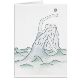 Cartão Deusa do mar que guardara a lua