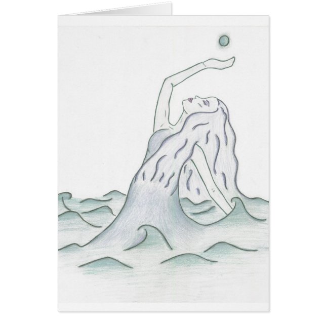 Cartão Deusa do mar que guardara a lua (Frente)