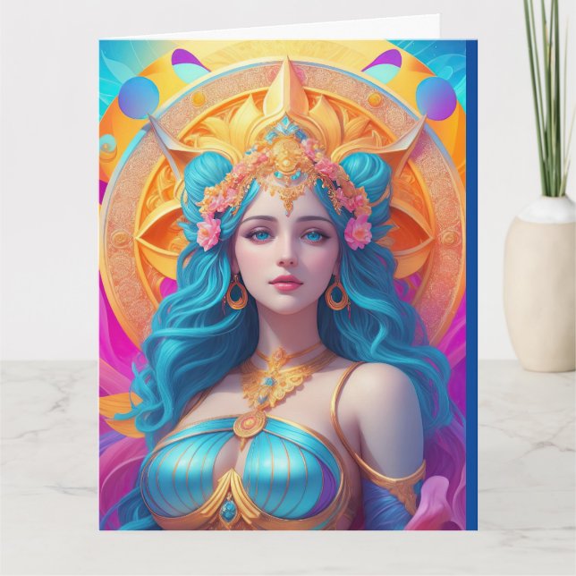 Cartão Deusa Grega Afrodite em seu Esplendor (Frente)