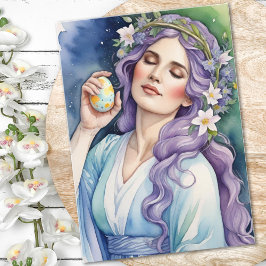 Cartão Deusa Ostara Sabbat do Equinócio da Primavera Feri