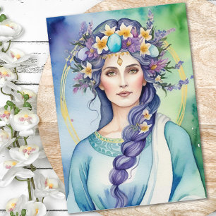 Cartão Deusa Ostara Sabbat do Equinócio da Primavera Feri