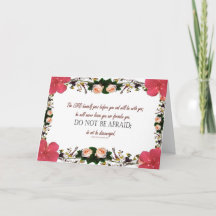 Deuteronomia 31 Cartão-postal da Flor não tem medo