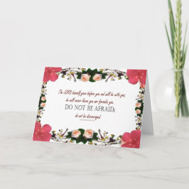 Cartão Deuteronomia 31 Cartão-postal da Flor não tem medo