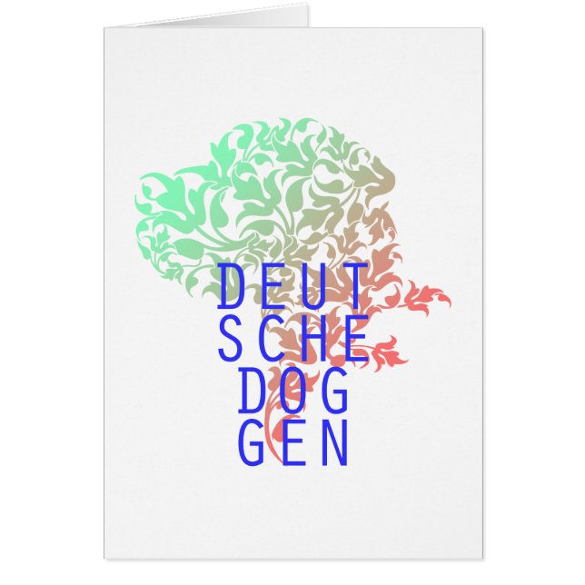 Cartão Deutsche Doggen Blatt Kopf (Frente)