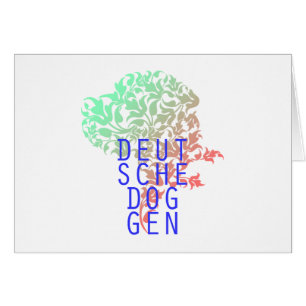 Cartão Deutsche Doggen Blatt Kopf