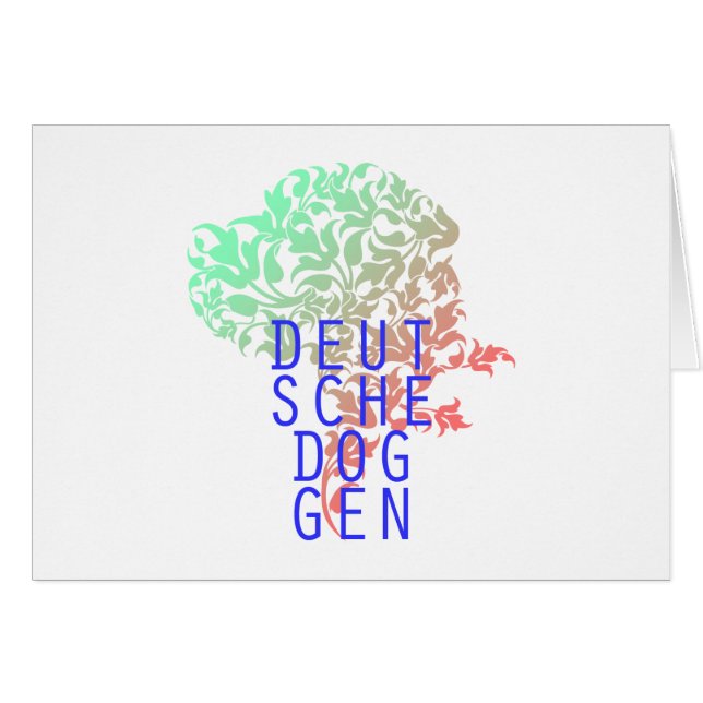 Cartão Deutsche Doggen Blatt Kopf (Frente Horizontal)