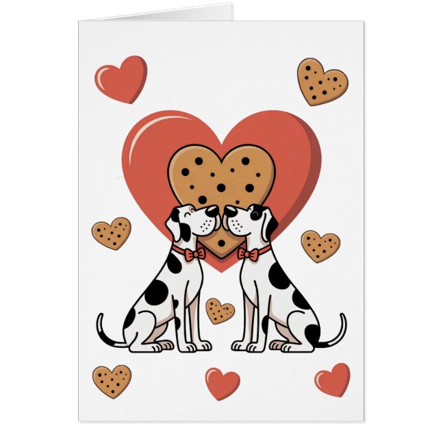 Cartão Deutsche Doggen Valentinstagkarte  (Frente)