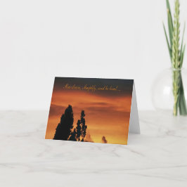 Cartão Devagar, Simplificar e ser gentil......