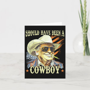 Cartão Deveria Ter Sido Um Vintag Engraçado De Cowboy