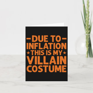Cartão Devido à Inflação Este é o Meu Traje de Vilão Engr