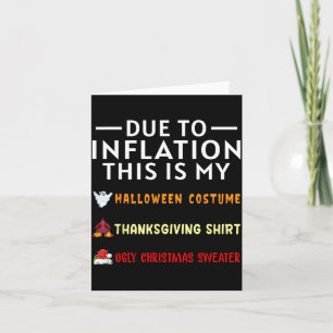 Cartão Devido à Inflação Este é um Fantasia de Halloween
