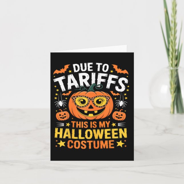 Cartão Devido A Tarifas Meu Figurino De Halloween 2025 (Frente)