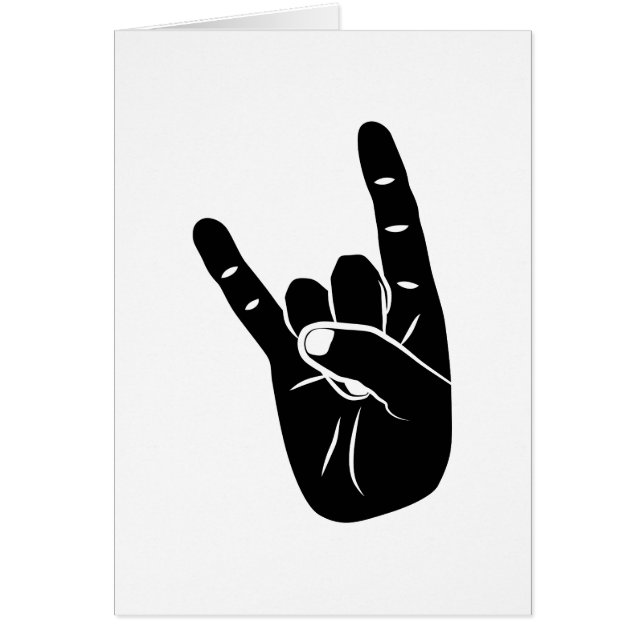 Cartão Devil corno sign language pictogram for rock music (Frente)