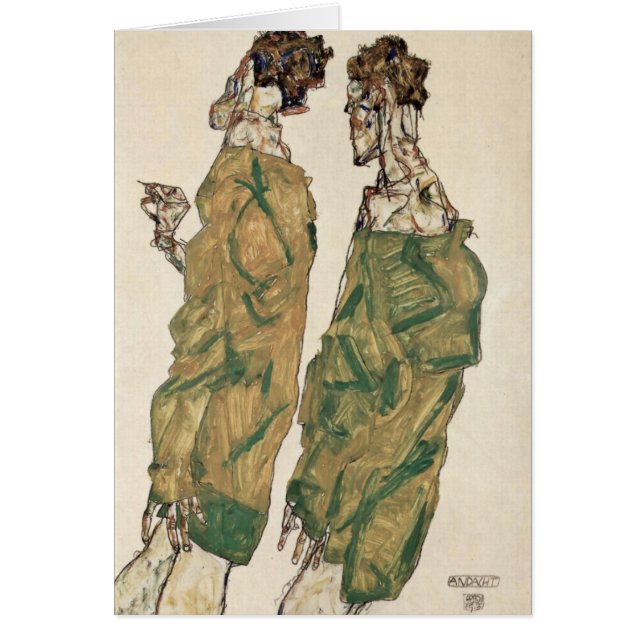 Cartão Devoção por Egon Schiele (Frente)