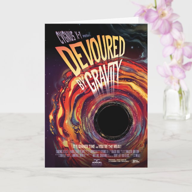 Cartão Devorado Pela Gravidade Buraco de Halloween Horror (Orquídea)