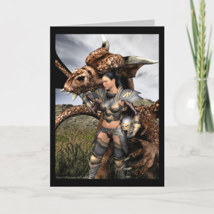 Cartão Devotion Dragon Rider Greeting Card