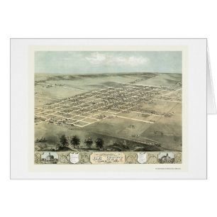 Cartão DeWitt, mapa panorâmico de IA - 1868