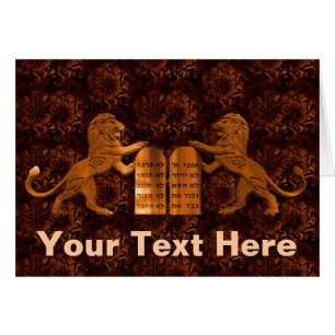 Cartão Dez Mandamentos e Leões