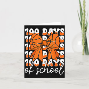 Cartão Dia 100 Dias Escola 100º Basquete Bolas Coquete