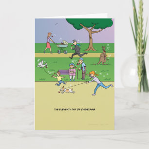 Cartão Dia 11 do Natal (11 Pipers Piping)