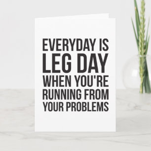 Cartão Dia A Dia É Dia Da Perna - Engraçado Workout De Es