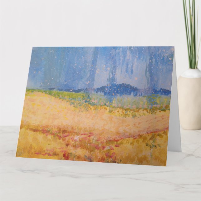 Cartão Dia chuvoso anima citação de encorajamento (Frente)