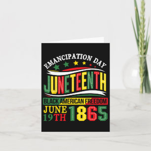 Cartão Dia da Emancipação Junta da África 1865 Liberdade