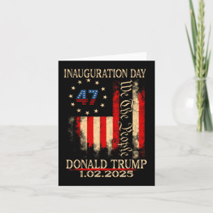 Cartão Dia da Inauguração de Trump 2025 Presidente Donald