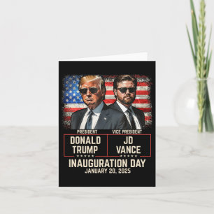 Cartão Dia da Inauguração do Trump Vance 2025 Donald Trum