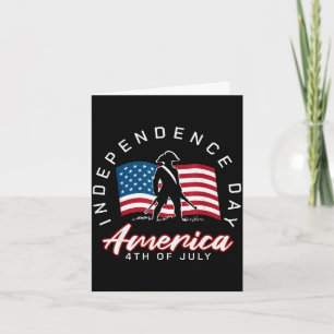 Cartão Dia da independência americana 4 de julho patrióti