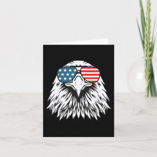 Cartão Dia da Independência - Bald Eagle Flag - Dia da In