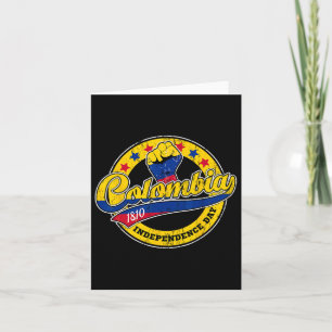 Cartão Dia da Independência Bandeira da Colômbia Estilo R