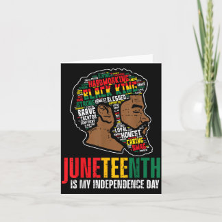 Cartão Dia da Independência de Juneteenth Pai Rei Negro A