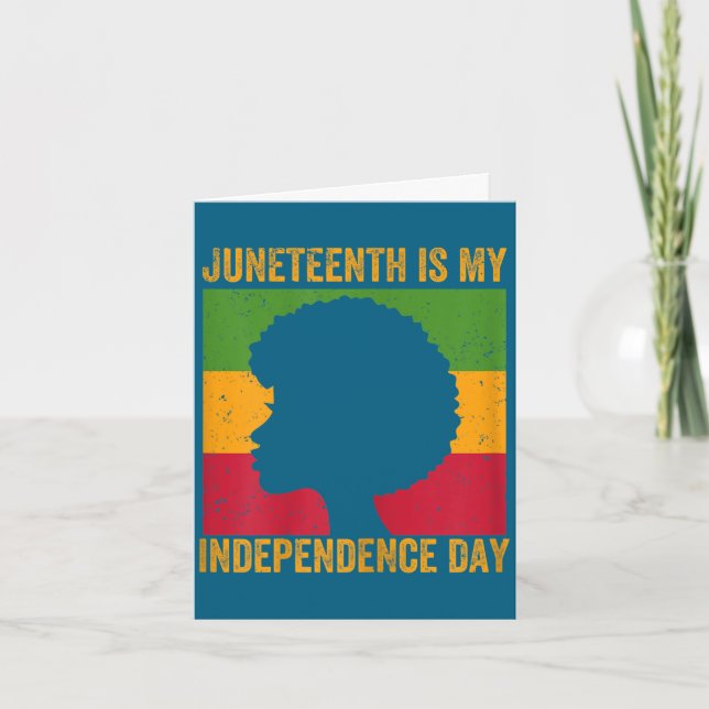 Cartão Dia da independência do juneteenth das mulheres -  (Frente)