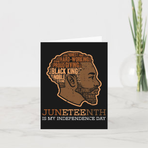 Cartão Dia da Independência do Rei Negro Juneteenth Melan