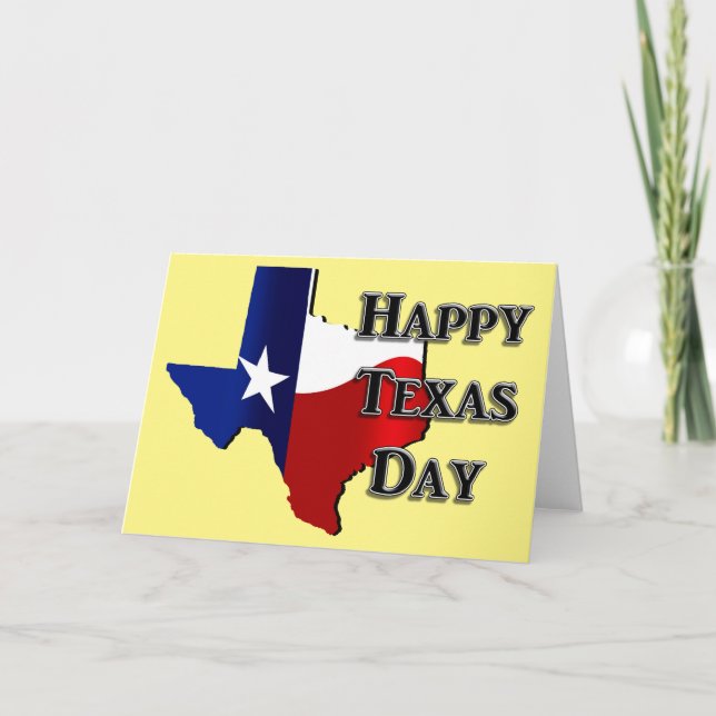 Cartão Dia da Independência do Texas (Frente)