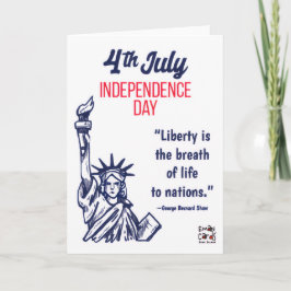 Cartão Dia da Independência dos EUA - Liberdade