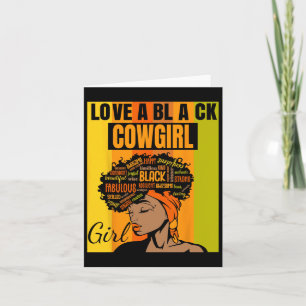 Cartão Dia da Independência Negro - Condado Garota Ama Um