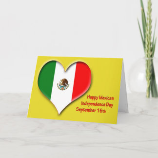 Cartão Dia da Independência o 16 de setembro mexicano
