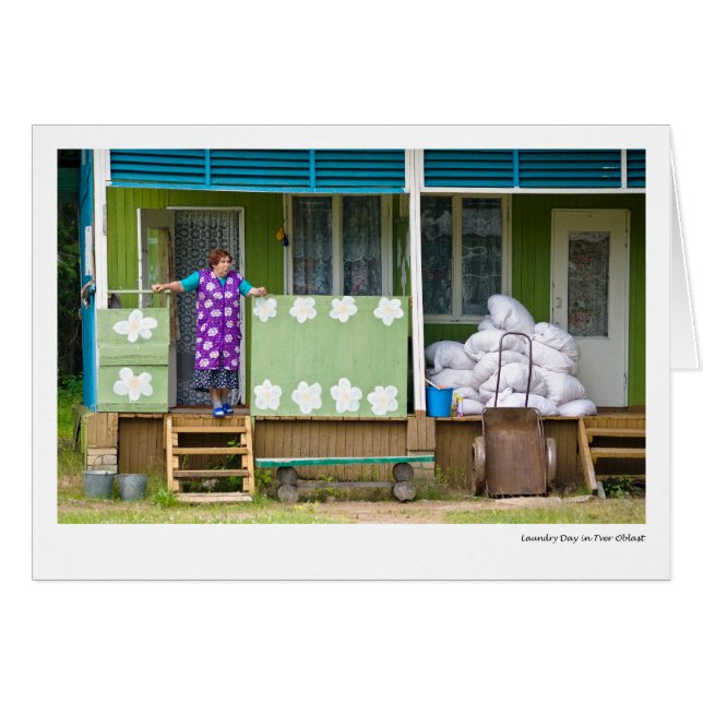 Cartão Dia da lavanderia em Tver Oblast (Frente Horizontal)