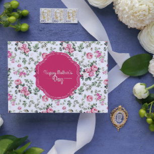 Cartão Dia da Mãe das Rosas Rosa