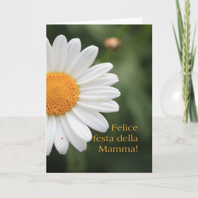 Cartão Dia da Mãe Feliz italiana! (Frente)