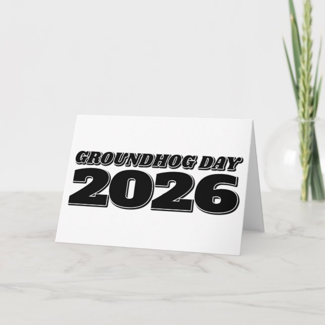 Cartão Dia da Marmota 2026 (Frente)