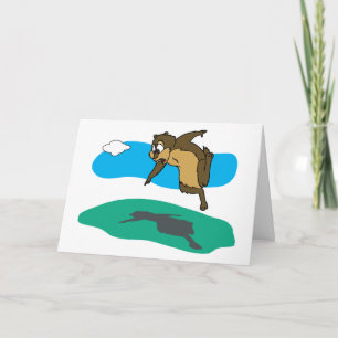 Cartão Dia da Marmota 2 de fevereiro - A sombra sabe