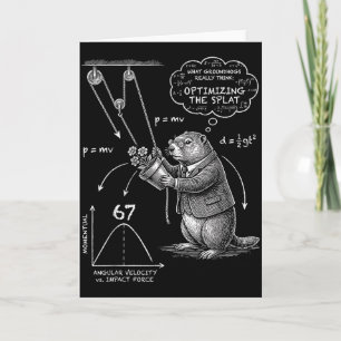 Cartão Dia da Marmota Engraçado 67 Meme O que as Marmotas