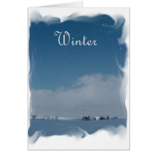 Cartão Dia da Neve Azul